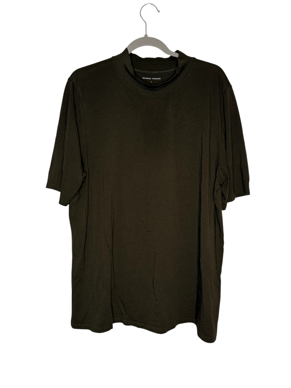 Universal Standard Modern Mock Neck Tee Deep Green Size Large